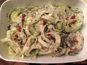 finocchi al gratin con bacche di goji